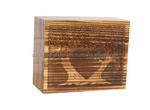 Handmade Wooden Urn <b>Box</b> <b>For</b> Human <b>Ashes</b> Funeral Cremation Urns <b>For</b> Male and Female High Quality Urns - Product Image 3