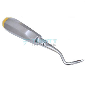 Élévateur dentaire manuel ergonomique professionnel à pointe courbée pour extraction chirurgicale des racines dentaires - Product Image 4