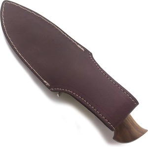 Premium Quality Damascus Steel Hunting <b>Knife</b> With Leather <b>Sheath</b> Hunting Survival Gear Camping <b>Knife</b> With Wood Handle - Product Image 3