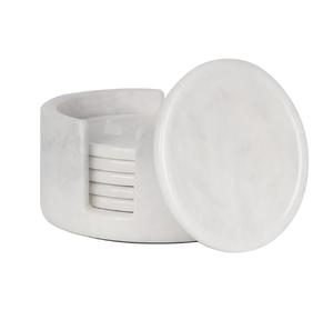 Sous-verre rond en marbre brun massif, très vendu, pour le thé, le café, les boissons, la décoration, pour la maison - Product Image 2