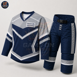 Wholesale Sports Jersey Matching Pants Athletic Uniform Performance Apparel OEM Private Label Custom Ice Hockey Teamwear Set - Product Image 2