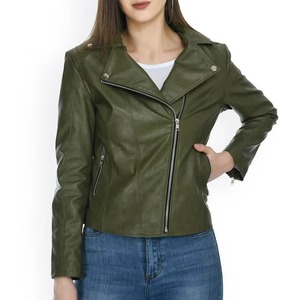 Chaquetas de Cuero de Moda para Mujer de Alta Calidad, Chaqueta de Cuero Original Hecha a Medida, Chaqueta de Cuero en Oferta para Mujer - Product Image 1