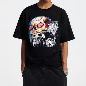 Camisetas Gráficas Personalizadas de Algodón 100% con Cuello Redondo, Estilo Oversize, Lavado Ácido, Estampado Urbano, Anti-UV y de Secado Rápido para Hombre - Product Image 6