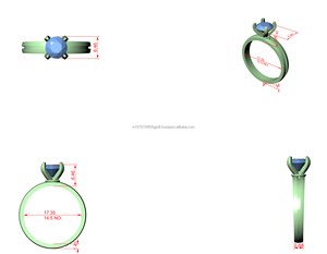 Bague de fiançailles solitaire en or jaune avec diamant taille ronde et quatre griffes - Product Image 5