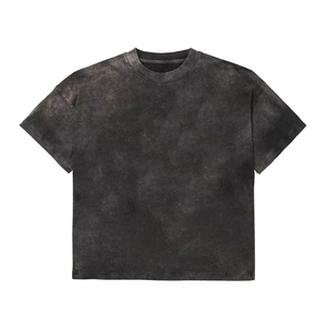 Camisetas de algodón de gran tamaño, holgadas y pesadas, de 300g, con efecto desgastado y estampado DTG en 3D, para verano, estilo streetwear, para hombre. - Product Image 2