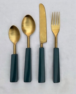 Luxury Style Stainless Steel <b>Flatware</b> <b>set</b> With Resin handle Best Gift Tableware kitchenware Cutlery <b>Set</b> Wedding Party Utensil - Product Image 2