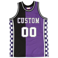 Jersey Basket Hitam Custom untuk Sablon Layar, Tank Top Unisex, Bahan Polyester Ringan, Bernapas, Cepat Kering, Ukuran Dewasa