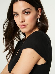 Clean Fit Black <b>Women's</b> <b>Tank</b> <b>Top</b> Soft Stretch Casual Breathable Slim Summer Knitted Fabric Front Logo Customizable - Product Image 3