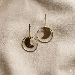 New Design Bohemian Style Huggie Earrings Trendy Simple Wooden Metal Geometric <b>Large</b> Pendant Fashion <b>Hoop</b> Earings - Product Image 1