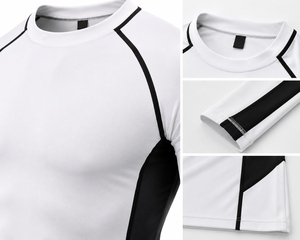 <b>Mens</b> Full Sleeve Eco-Friendly 140g Rash Guard Quick Dry <b>Compression</b> T-<b>Shirt</b> Breathable Anti UV Sports Top Polyester/Nylon Front - Product Image 5
