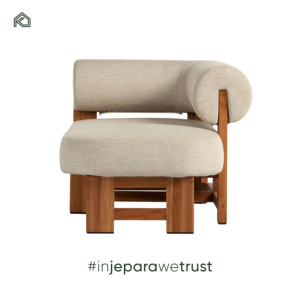 Top Rated Modern Teak Wood Chaise Lounge Daybed Sofa-Eco-Friendly Waterproof Oatmeal Accent Chair for Hotel Dining Furniture - Product Image 4