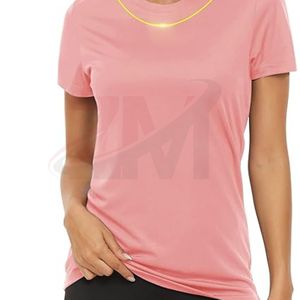 T-shirt pour femme à manches courtes en coton 100% personnalisé avec logo imprimé, best-seller, respirant, prix abordable - Product Image 2