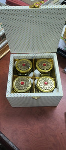 Premium White Metal Dry Fruit <b>Box</b> With Jars Luxury <b>Gift</b> <b>Box</b> For <b>Sweets</b> Nuts And Festive Use - Product Image 3