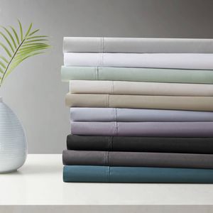 Set di lenzuola rinfrescanti in misto cotone da 4 pezzi per letto Cal King, include lenzuolo e federa - Product Image 6