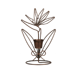 Nouveauté : Pot de fleurs en fer forgé avec support, revêtement poudré, durable, pour intérieur/extérieur, décoration de la maison, jardin, taille personnalisable - Product Image 1