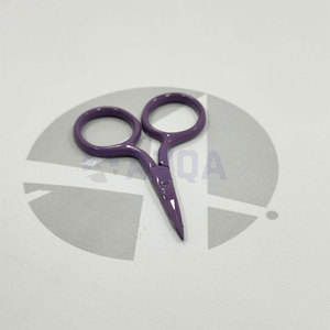 Tijeras de Bordado Mini de Acero Inoxidable con Recubrimiento de Color Morado Suave, Tijeras para Cortar Hilo de Punta Fina Ultra Afiladas, Herramienta Profesional - Product Image 3