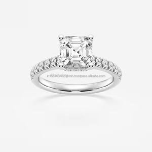 IGI certificado 18K oro Vintage anillo laboratorio cultivado diamante corte compromiso boda joyería para mujer - Product Image 4