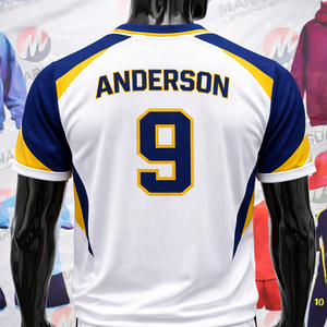 Fabricant de maillots de football personnalisés OEM, maillot sublimé respirant à séchage rapide 100% polyester, nom et numéro du joueur, athlétique - Product Image 3