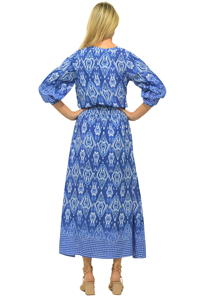 2024 New Arrivals Summer Fashion Clothing Women Casual Bohemian Floral Long Maxi <b>Dress</b> Tie Dye Boho Gypsy Chic Satin Silk Fabric - Product Image 4