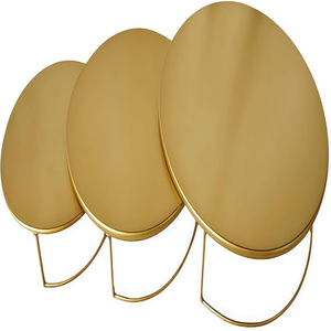 Set of 3 Pcs Half-circle Nesting Metal Cake Stand Set Dessert <b>Table</b> Display Perfect for Baby Shower Weddings <b>Birthday</b> Cake stand - Product Image 1