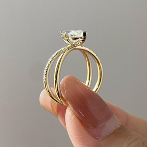 Anillo de Compromiso con Diamante Marquise, Engaste de Garras, 1.70 Quilates, Cultivado en Laboratorio, Anillo de Boda de 14k, Vermeil, Regalo de Aniversario - Product Image 2