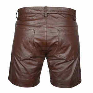 Shorts de Cuero para Hombre Hechos en Pakistán, Shorts de Cuero para Hombre a Bajo Precio, Shorts de Cuero de Diseñador para Hombre - Product Image 4