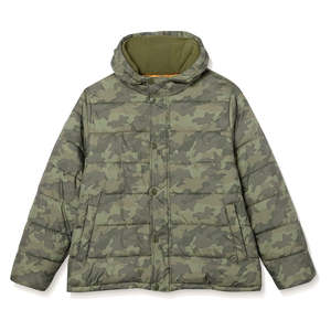 Chaqueta Acolchada de Invierno Estilo Camuflaje para Hombre, con Capucha, Cuello Alto y Cierre, Talla Grande, Casual - Product Image 4