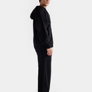 Sweat à capuche tendance en coton 100% avec fermeture éclair, doublure double et poche latérale - Product Image 3