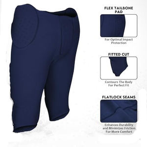 Pantalones de Entrenamiento de Fútbol Americano al por Mayor con Diseño Moderno y Almohadillas, Empaque Personalizado con Diseño, Pantalones de Fútbol Americano - Product Image 2
