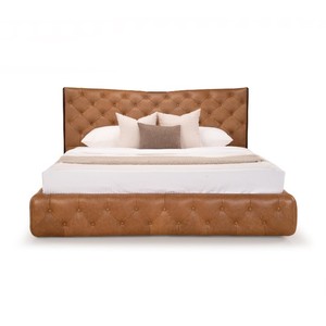 Modern Faux Leather Upholstered King Size <b>Bed</b> Tufted Headboard Soft <b>Bed</b> Frame Box Spring Design - Product Image 2