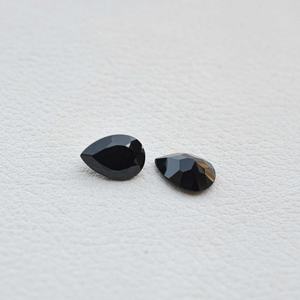 Alluring AAA Grade 9x11mm spinelle noir naturel poli à la main pierre de poire facette calibrée pierres précieuses en vrac pour sertissage de bijoux - Product Image 4