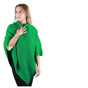 เสื้อปอนโชผ้าแคชเมียร์แบบถักทรงก้างปลาขนาดใหญ่นุ่มมีสไตล์สำหรับฤดูหนาวปรับโลโก้ได้ตามต้องการ - Product Image 3