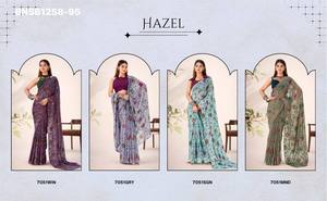 Collection de blouses en soie et sari en lurex de haute qualité avec imprimé floral, fabriquées à Surat, pour la mode féminine. - Product Image 6