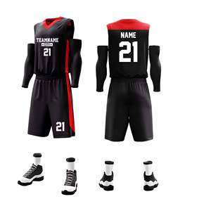 Ensemble de maillots de basket-ball unisexes pour adultes, production rapide personnalisée, 100% polyester respirant, uniformes sportifs d'équipe, transfert thermique/numérique - Product Image 1