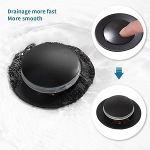 Sifone a scomparsa in acciaio inox opaco con troppopieno e funzione anti-intasamento per lavabo da appoggio - Product Image 6