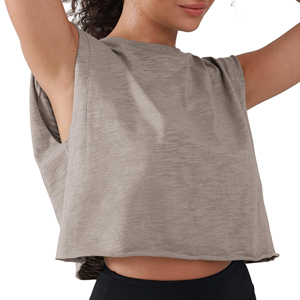 Tops Deportivos Transpirables para Mujer, Tops Cortos de Secado Rápido, Camisetas sin Mangas para Gimnasio, Fitness y Deportes - Product Image 1