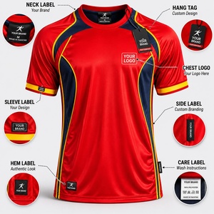 Camisetas de Fútbol de Manga Corta Unisex de Malla Transpirable de Alta Calidad, Logotipo Personalizado, Conjunto de Uniforme Completo, Fabricante de Ropa Deportiva Personalizada - Product Image 5