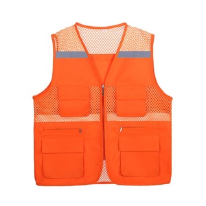 Chaleco de Seguridad Reflectante de Alta Visibilidad con Bolsillos, Ropa de Trabajo Unisex, Material de Poliéster - Product Image 2