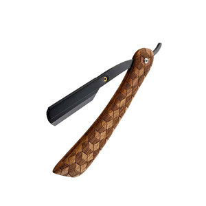 Maquinillas de Afeitar Rectas de Acero Inoxidable con Mango de Madera para Hombre, Fabricadas en Fábrica, Calidad Premium, Duraderas y Reutilizables - Product Image 1