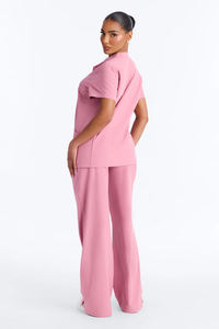 Uniforme Quirúrgico Elástico con Logotipo Personalizado, Elegante, para Doctoras y Enfermeras, Pantalones Jogger de Manga Corta, Trajes de Trabajo para Mujer, Lona, Hospital - Product Image 3