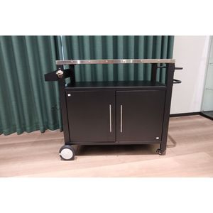 Carrello Barbecue a Due Porte per Esterni con Mobili da Patio, Bar Mobile e Gancio Portaoggetti per BBQ Inclusi - Product Image 2