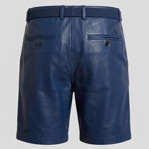 Pantalones Cortos de Cuero Sintético de Primera Calidad para Hombre, Corte Holgado, Largo hasta la Rodilla, con Diseño de Cintura Ajustable - Product Image 3