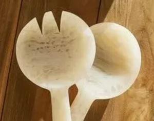 Cuillère de service réutilisable en résine artisanale de luxe TCE, couverts décoratifs haut de gamme, vaisselle personnalisable, cadeau pour la maison, la salle à manger, l'hôtel - Product Image 2