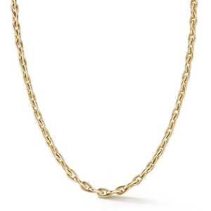 Wholesale Pear Shaped Link Chain <b>Necklace</b> 14K <b>Solid</b> Gold 16 Inches Thick Chunky Statement Charm Holder Layering <b>Necklaces</b> Women - Product Image 1