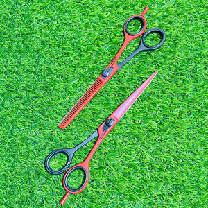 Tijeras Profesionales para Cortar el Cabello, de Acero Inoxidable de Primera Calidad, con Cuchillas Afiladas, para Uso en Salón y en Casa, Tijeras de Entresacar, Juego de 2 Piezas - Product Image 1