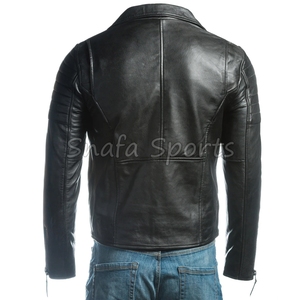 Winter Season Full Sleeve Side <b>Pockets</b> and Zip Closure High Demanded Wholesale Price Genuine Leather <b>Jackets</b> - Product Image 4