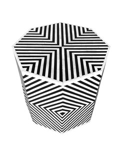 Mesa Auxiliar Geométrica con Incrustaciones de Hueso y Ágata, Mesa con Cajón de Almacenamiento, Mueble Moderno para Sala de Estar - Product Image 3