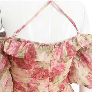 Vestido largo ajustado con tirantes <span class=keywords><strong>de</strong></span> cadena, estampado floral, elegante, para <span class=keywords><strong>fiesta</strong></span> <span class=keywords><strong>de</strong></span> verano. - Product Image 5