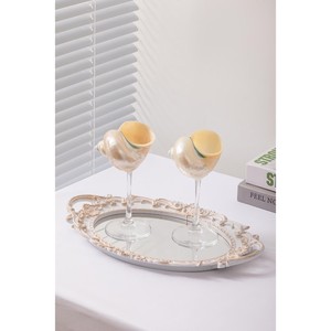 Highest quality elegant sea shell & glass wine glass that enhances the visual experience of drinking wine - Product Image 5