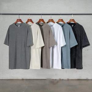 เสื้อยืดโอเวอร์ไซส์วินเทจผ้าคอตตอนถักเนื้อหนา 100% แขนสั้น คอกลม พิมพ์ลายดิจิตอลด้านหน้า พร้อมสกรีนโลโก้ตามสั่ง สำหรับผู้ชาย - Product Image 6